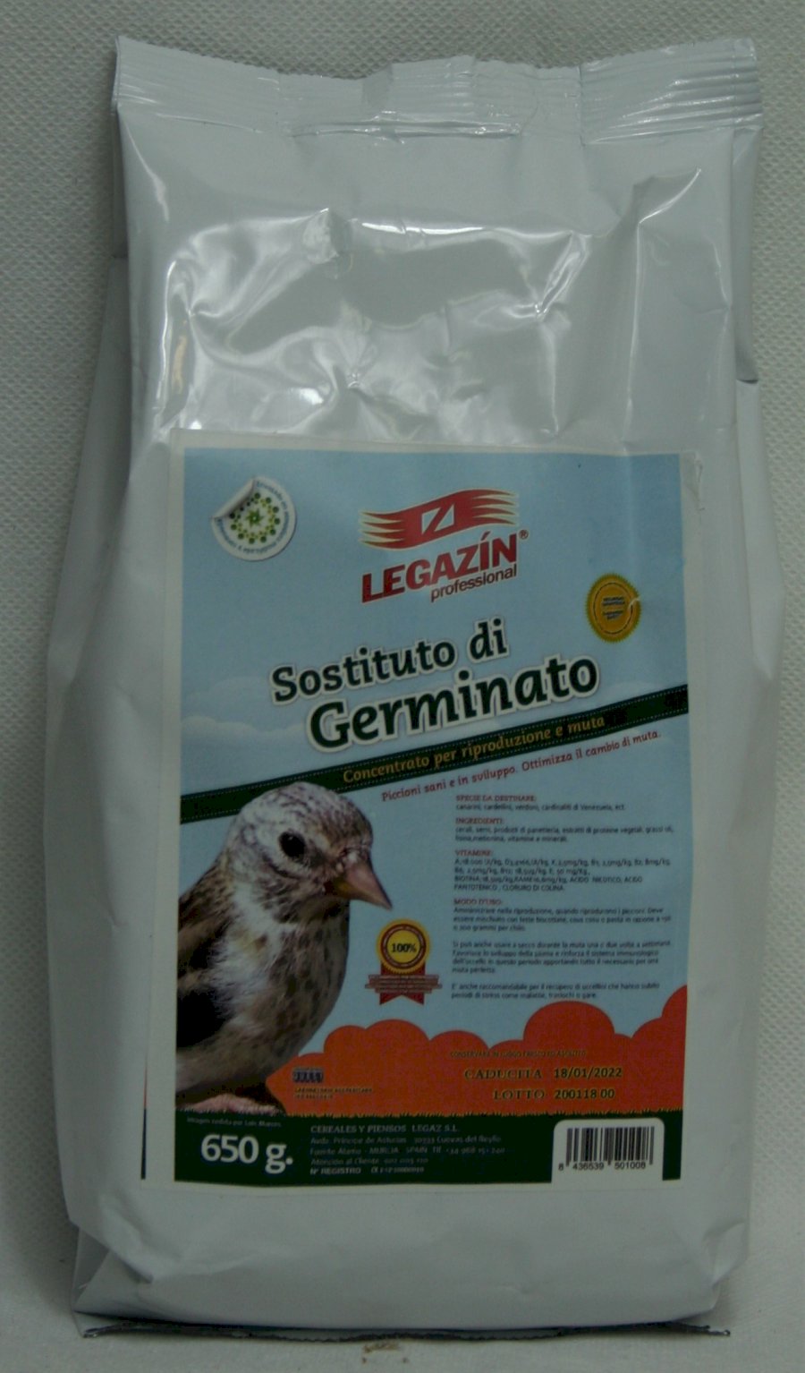  LEGAZIN PASTA SOSTITUTO GERMINATO 650G