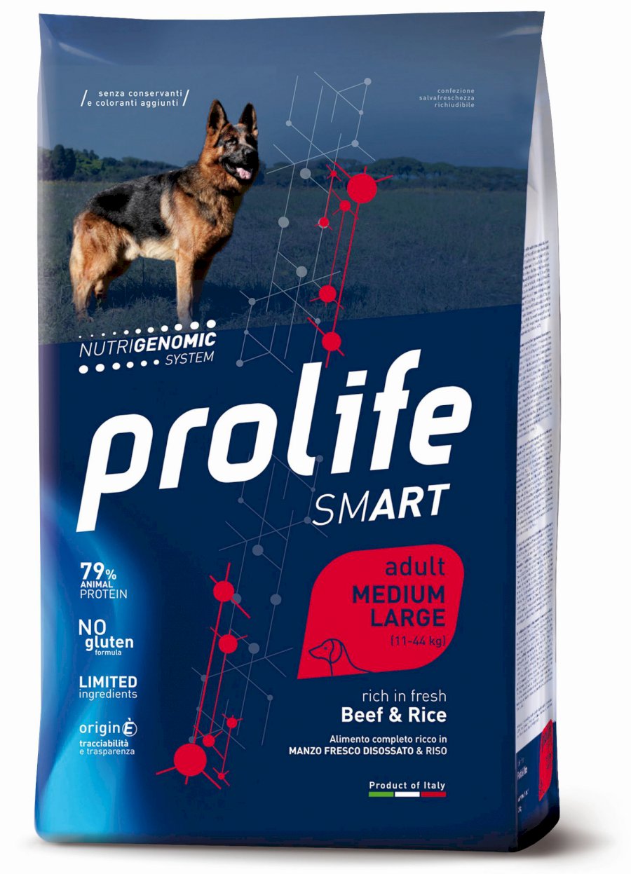 PROLIFE SMART ADULT MANZO E RISO MEDIUM LARGE 12 KG 