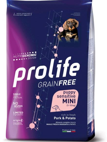 GRAIN FREE PUPPY SENSITIVE MAIALE E PATATE 0.600 KG 