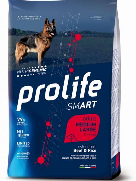 PROLIFE SMART ADULT MANZO E RISO MEDIUM LARGE 12 KG 